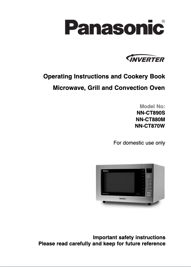 First page image of the manual for NN-CT890SBPQ