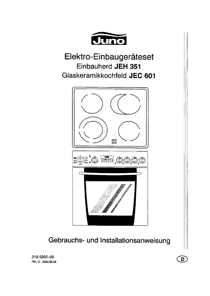 Page 1 of the manual User Manual Juno JEH351E