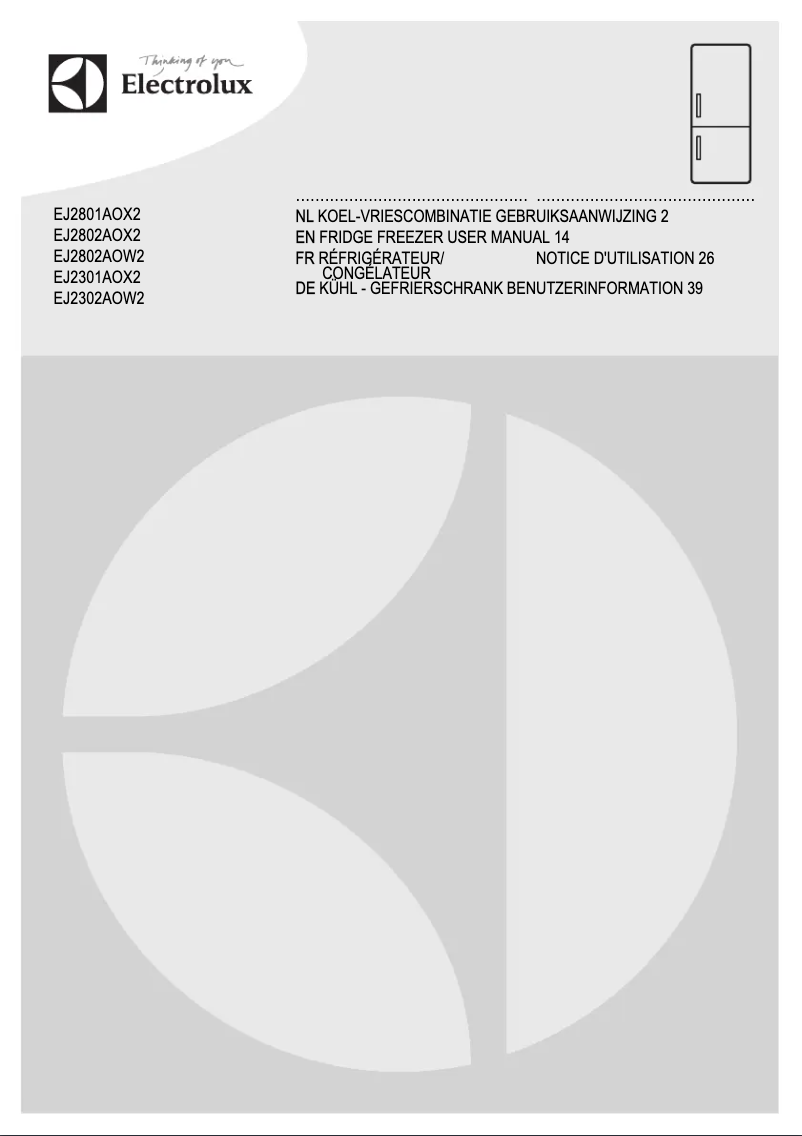 Page 1 of the manual User Manual Electrolux EJ2802AOX2