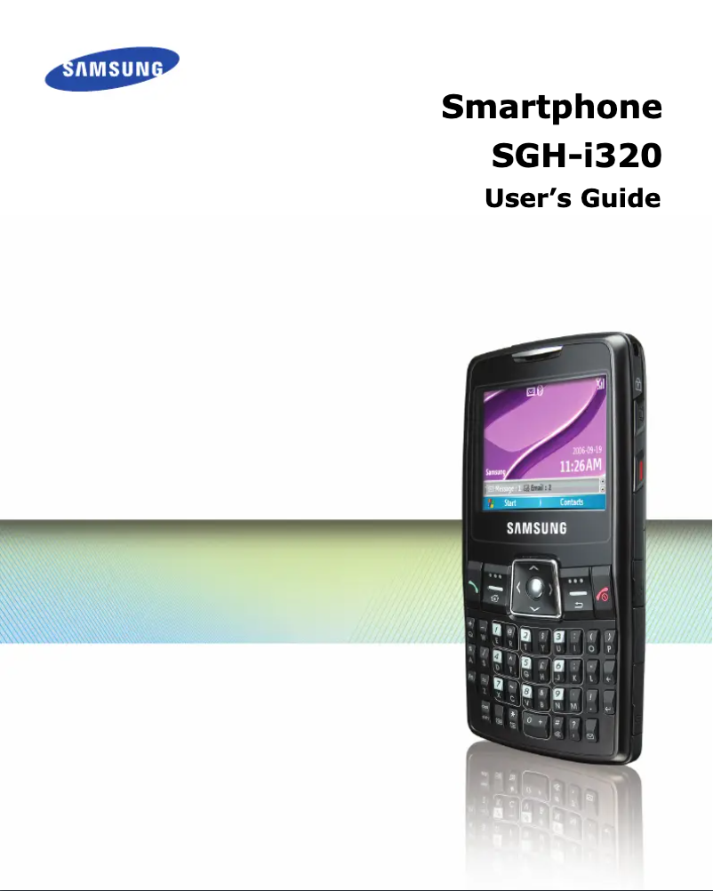 First page image of the manual for SGH-I320