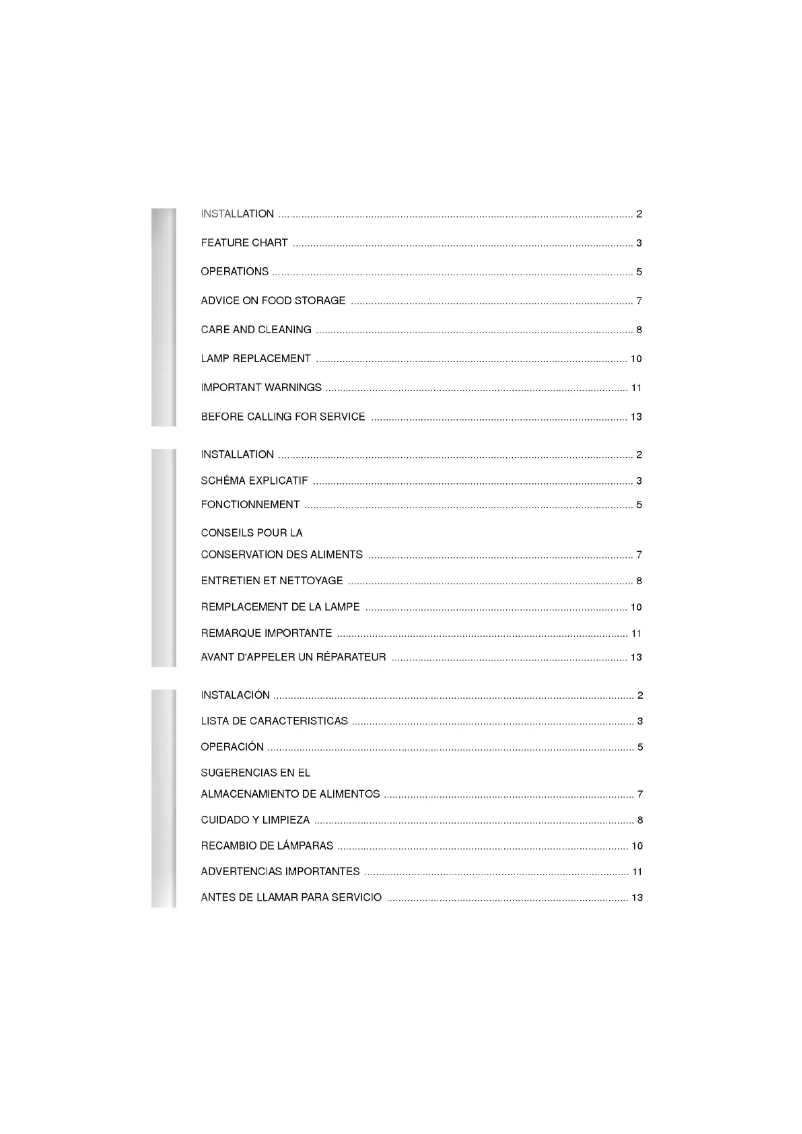First page image of the manual for GR-252SF