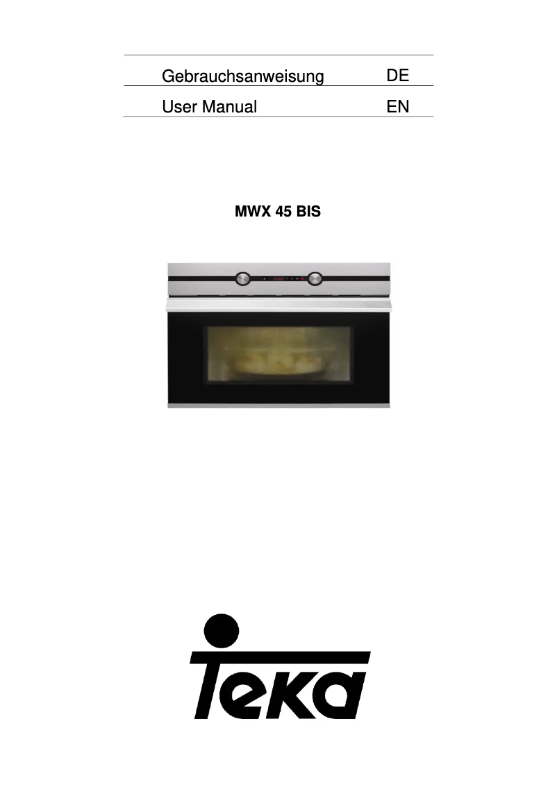 First page image of the manual for MWX 45 BIS