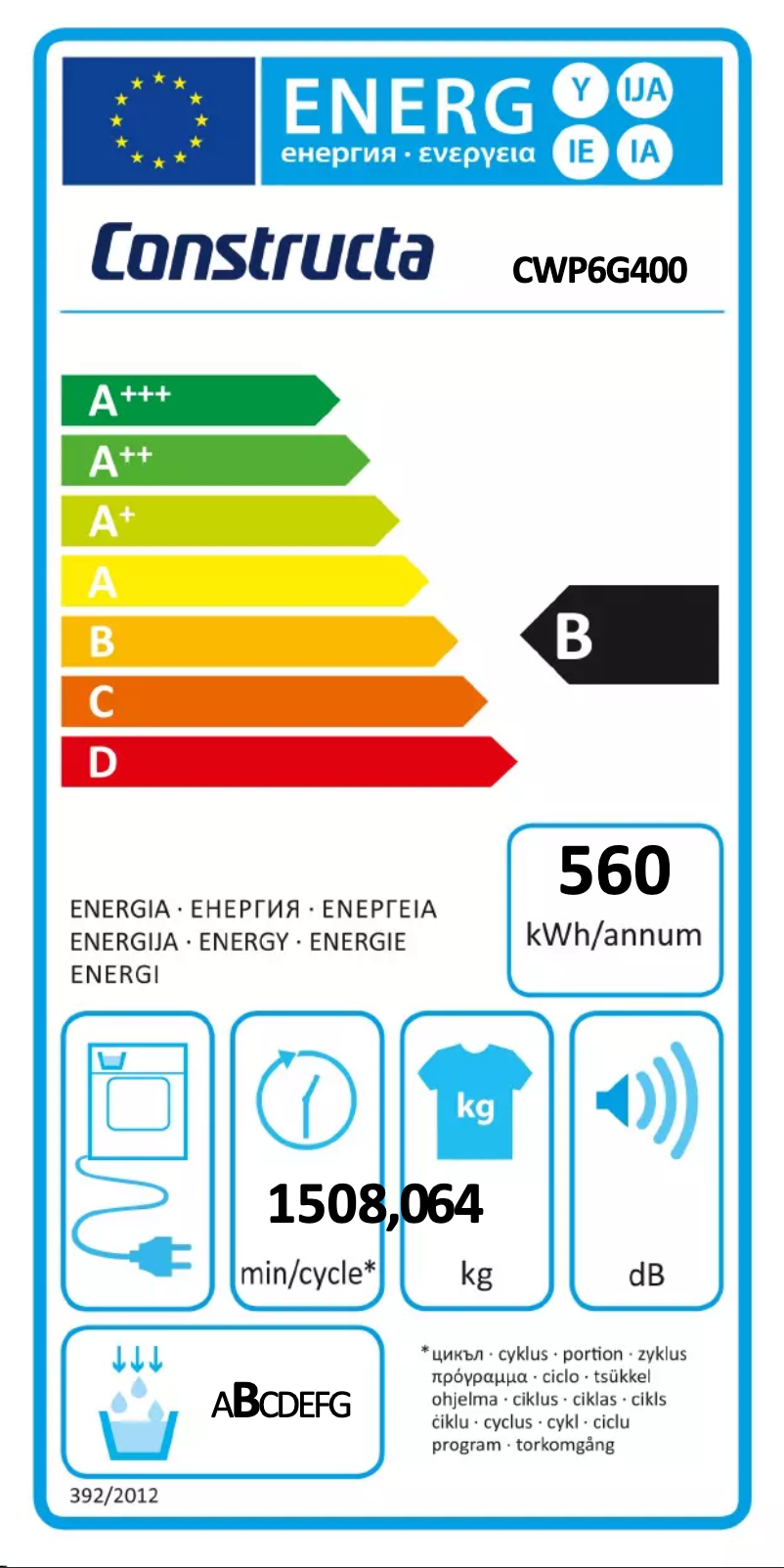 First page image of the manual for CWP6G400