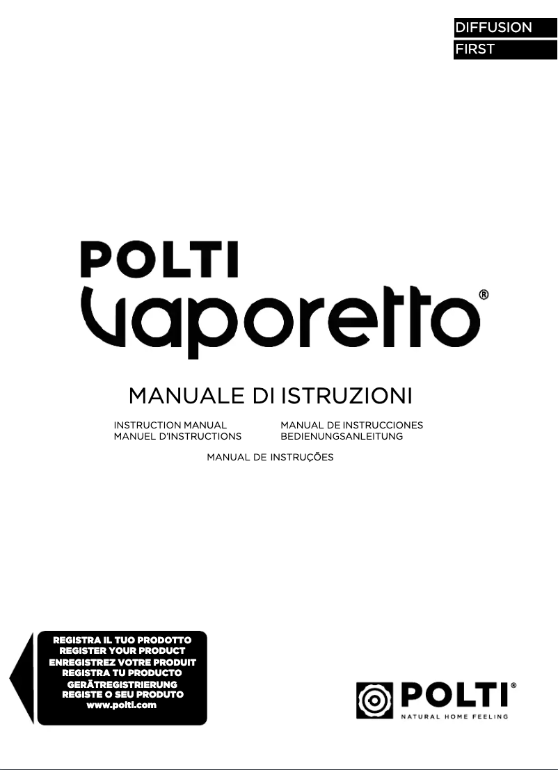 First page image of the manual for Vaporettino First