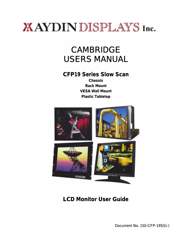 First page image of the manual for CFP19