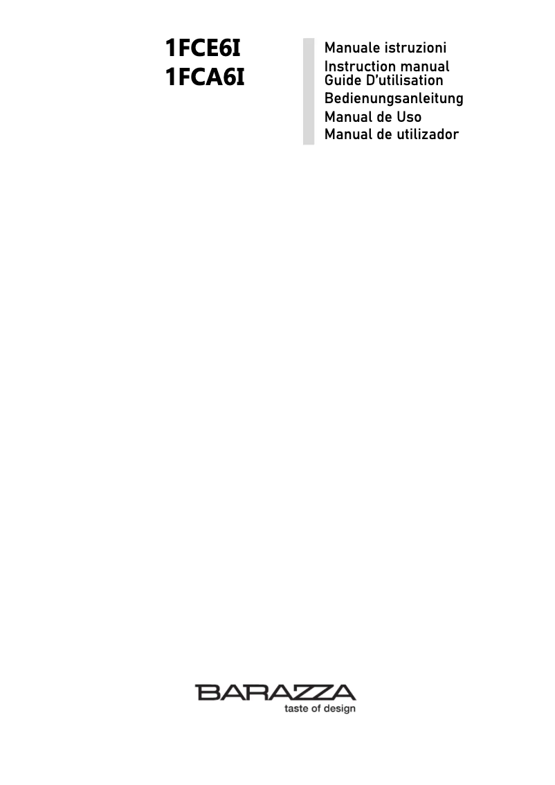 First page image of the manual for 1FCA6I