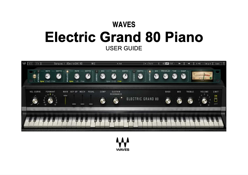 Page 1 of the manual User Manual Waves Electric Grand 80 Piano