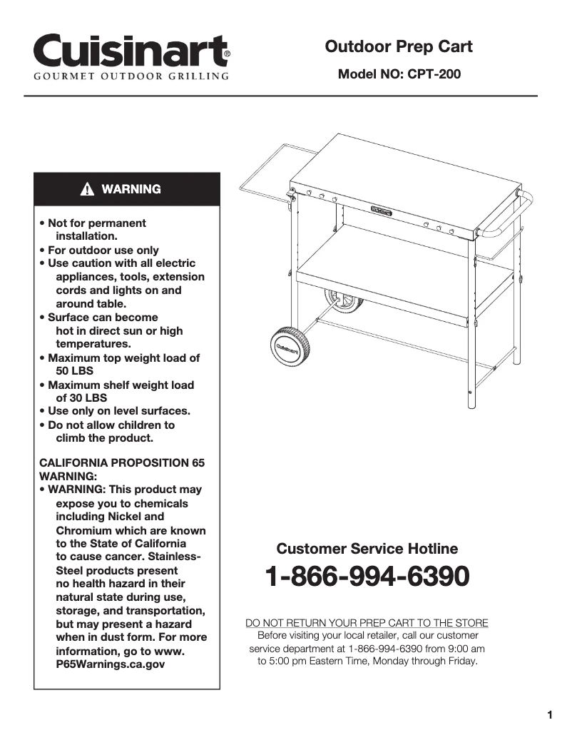 First page image of the manual for CPT-200