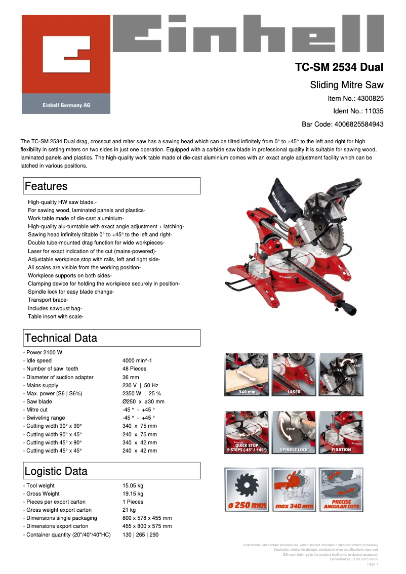 First page image of the manual for TC-SM 2534 Dual