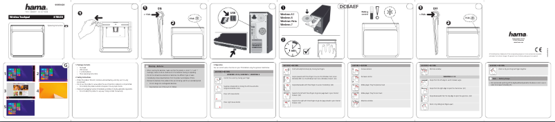 Image de la première page du manuel de l'appareil Wireless 8 Touch