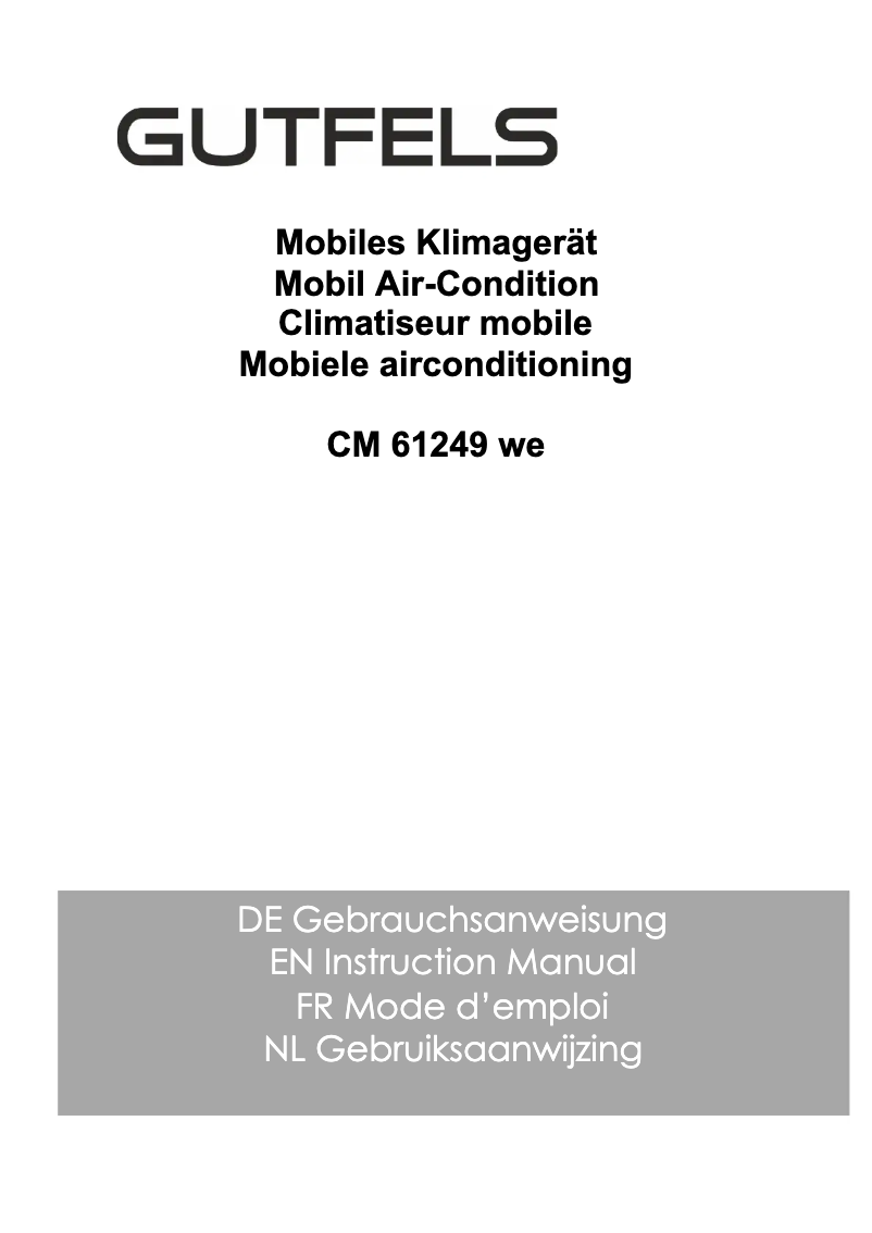 First page image of the manual for CM 61249 we
