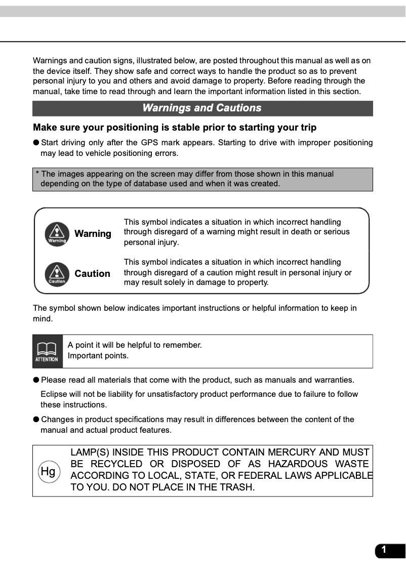 First page image of the manual for AVN7000