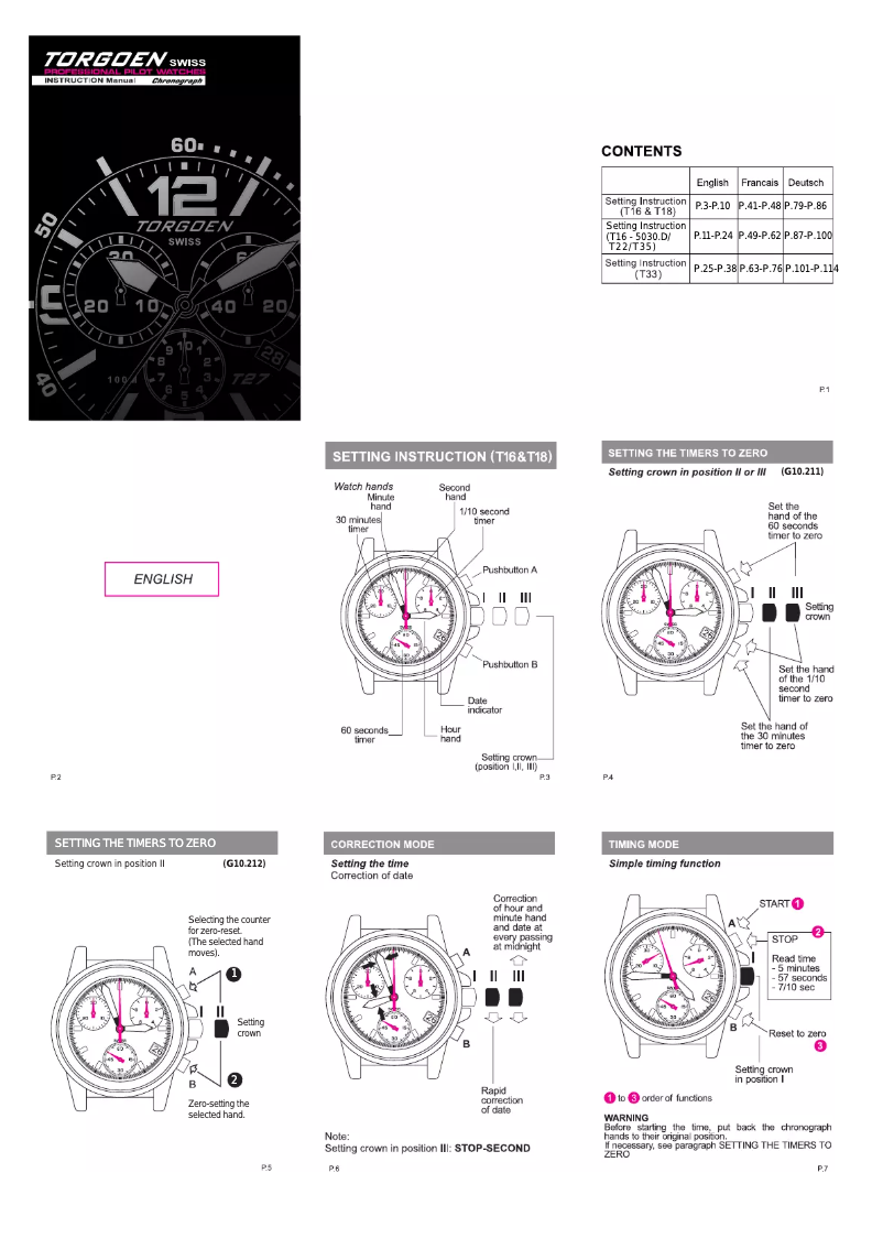 First page image of the manual for T16BKIP41SV