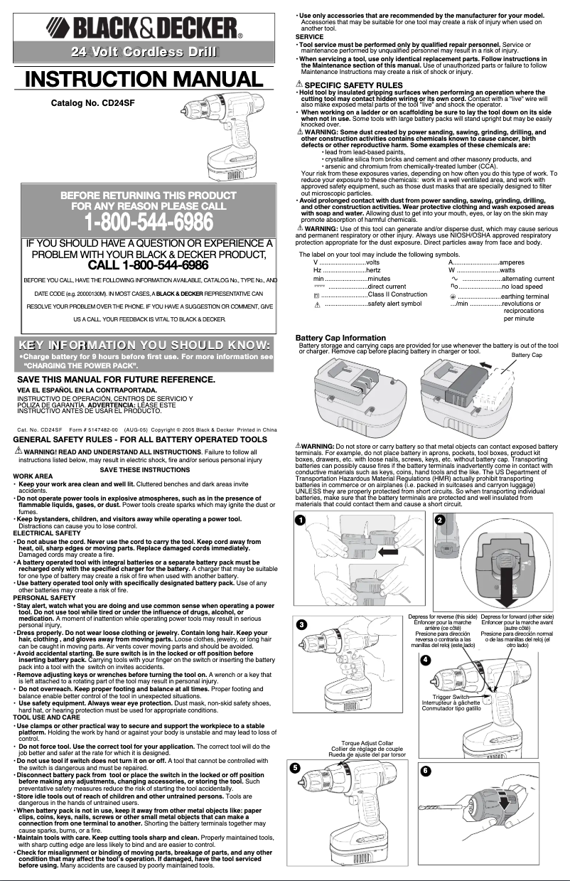 First page image of the manual for CD24SF