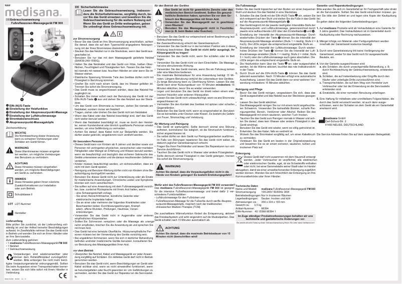 First page image of the manual for FM 900