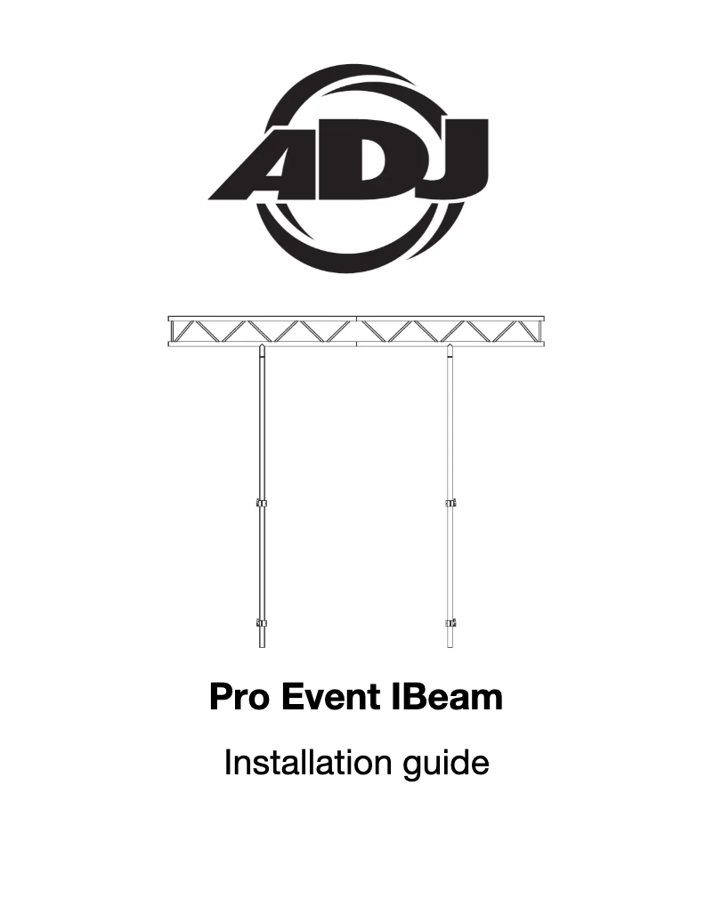 Page 1 of the manual User Manual American DJ Pro Event IBeam