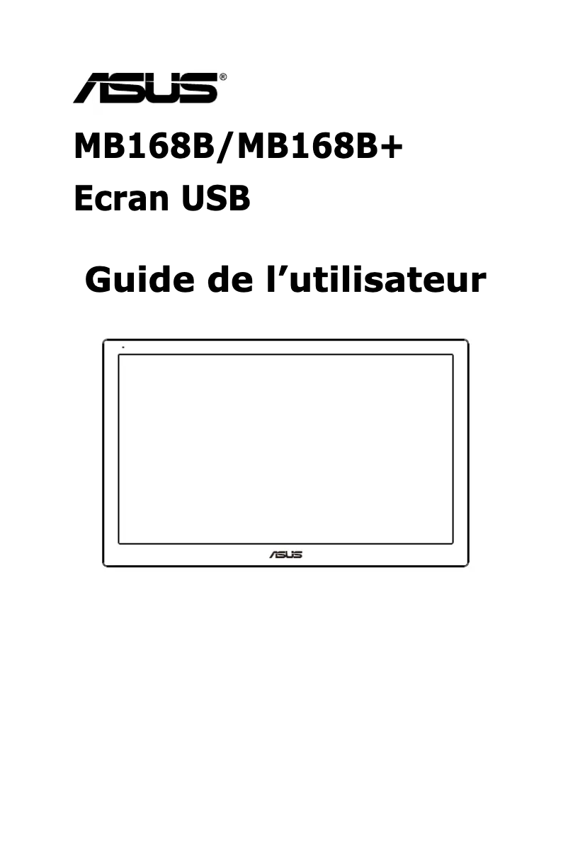 Page 1 of the manual User Manual Asus MB168B+
