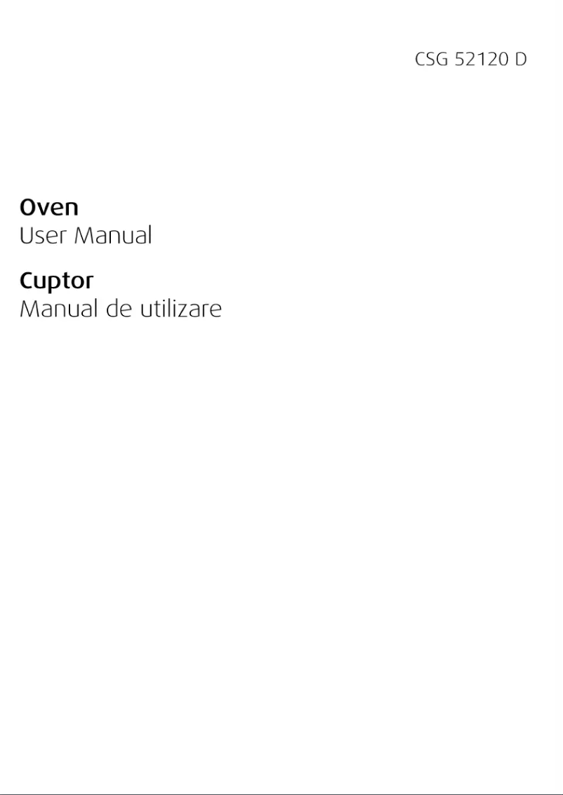 First page image of the manual for CSG52120DX