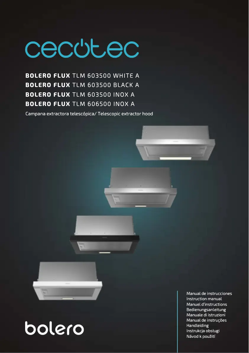 Page 1 de la notice Manuel utilisateur Cecotec Bolero Flux TLM 606500
