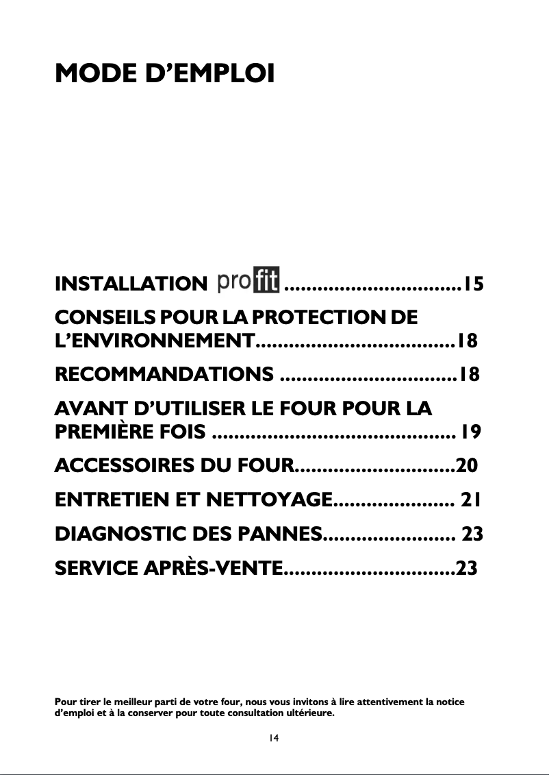 Page 1 de la notice Manuel utilisateur Whirlpool AKP 251/IX