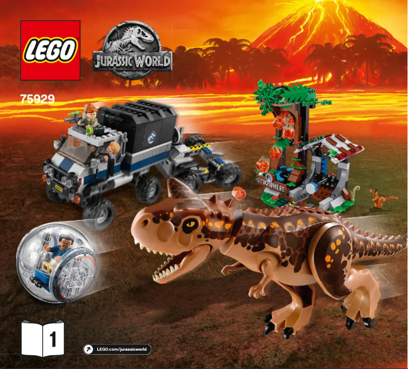 Page 1 of the manual Visual Instructions Lego Jurassic World 75929