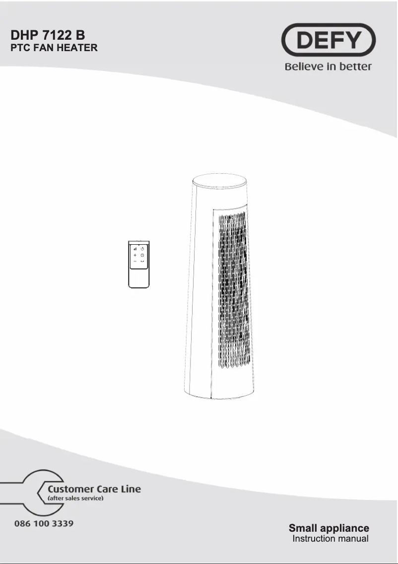 First page image of the manual for DHP7122W