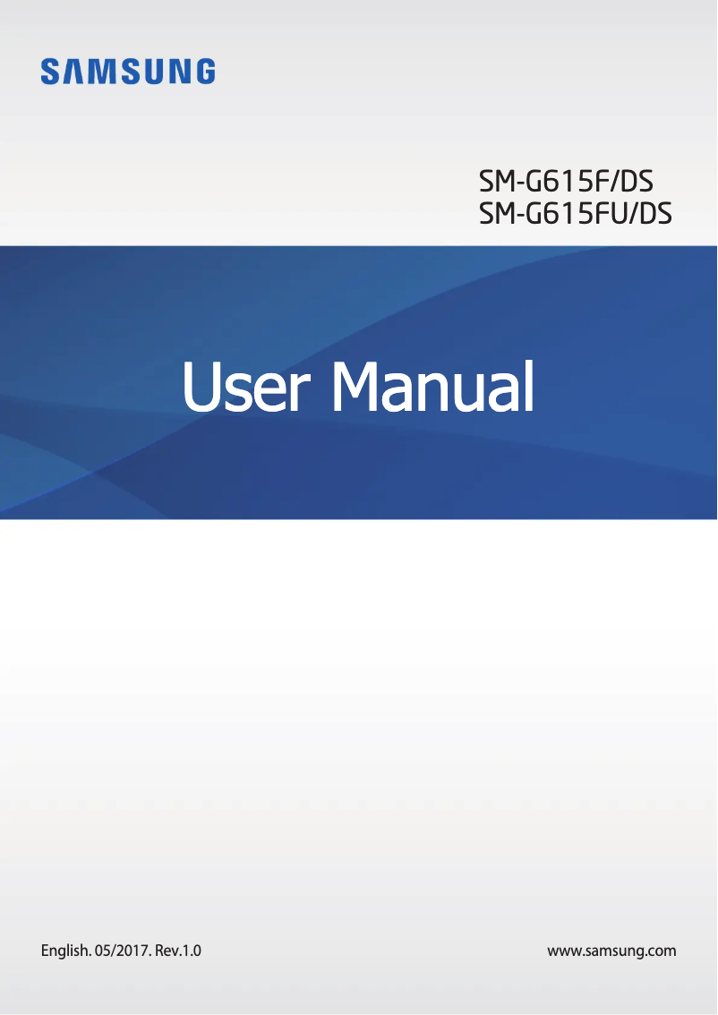 First page image of the manual for Galaxy On Max