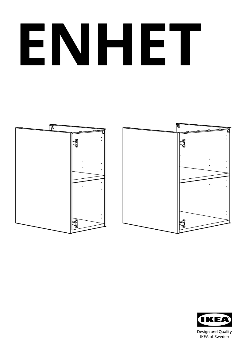 Page 1 of the manual User Manual Ikea ENHET 604.405.86