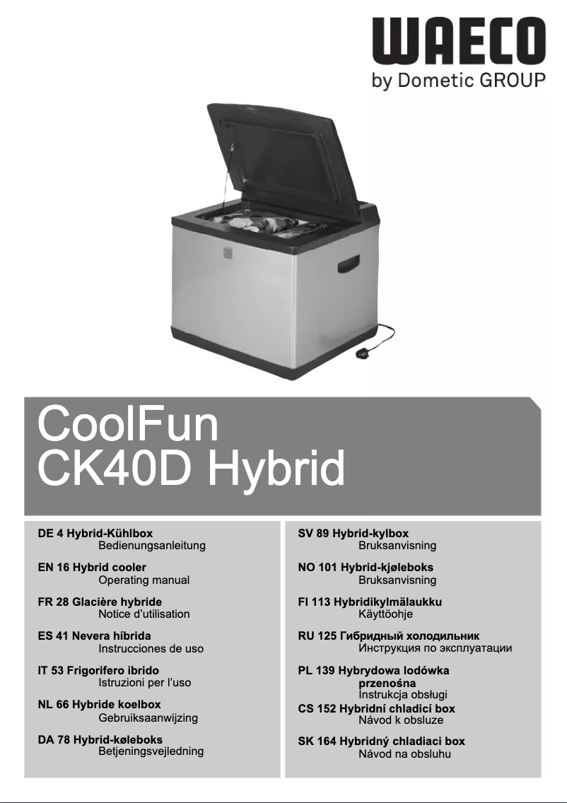 First page image of the manual for Coolfun CK 40D HYBRID