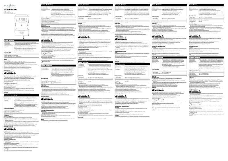 Page 1 of the manual User Manual Nedis WCPD30W120WT