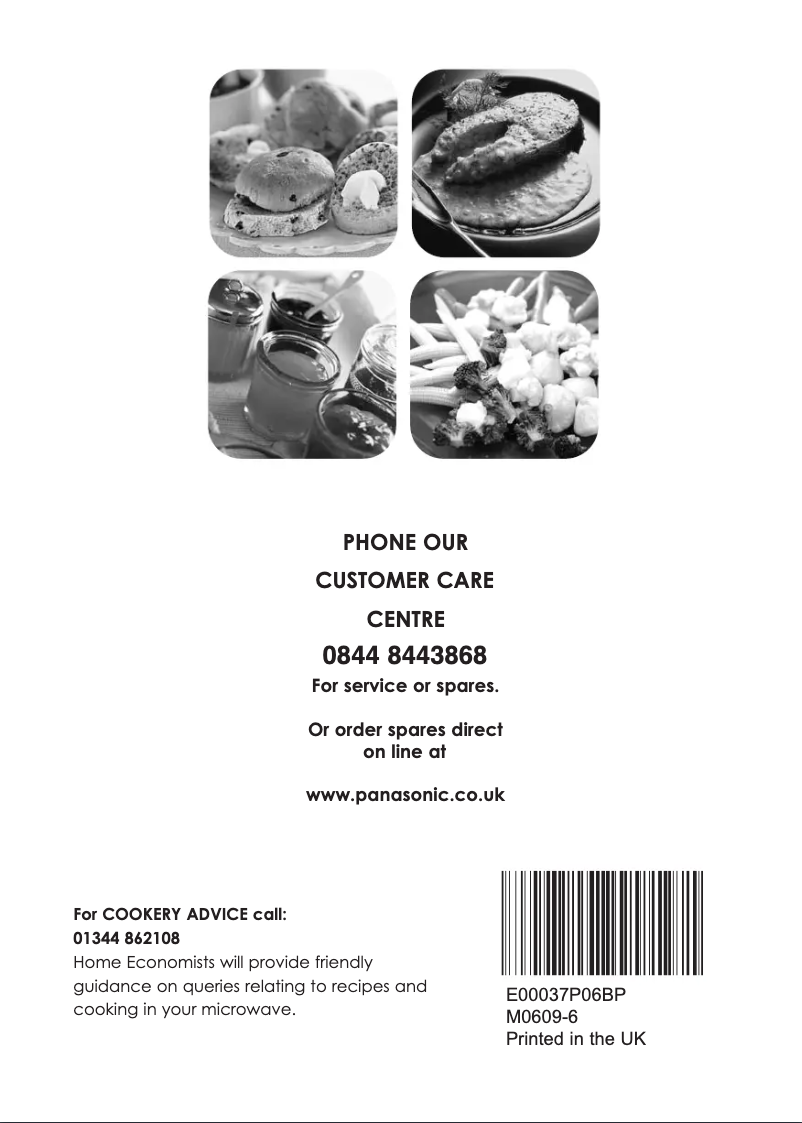 First page image of the manual for NN-CT878S