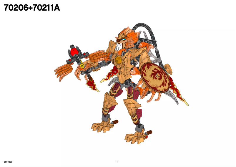 First page image of the manual for Chima 70206