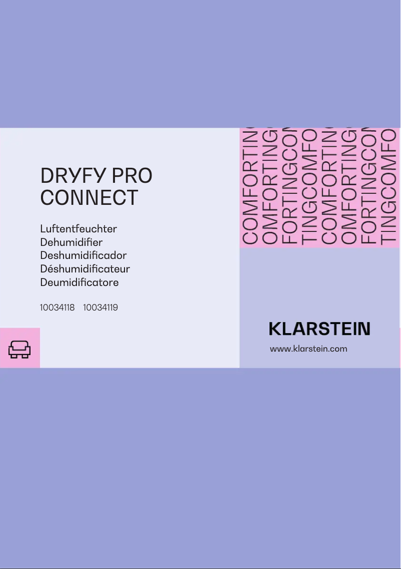 First page image of the manual for DryFy Pro Connect