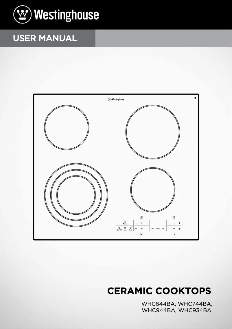Page 1 of the manual Instruction Manual Westinghouse WHC744BA