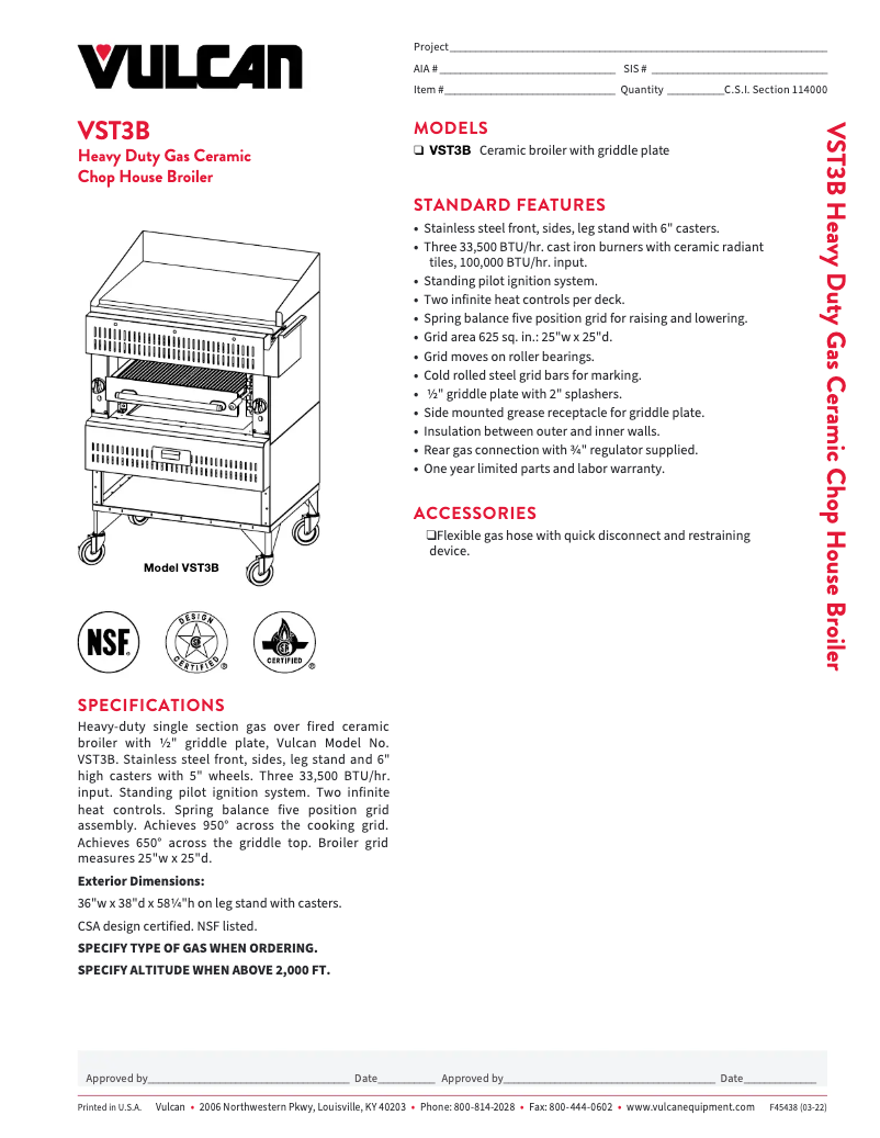 First page image of the manual for VST3B