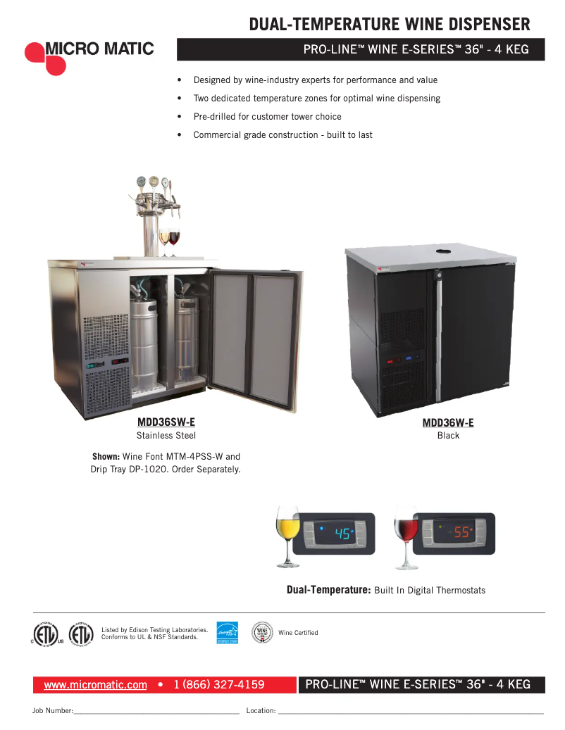 First page image of the manual for MDD36W-E