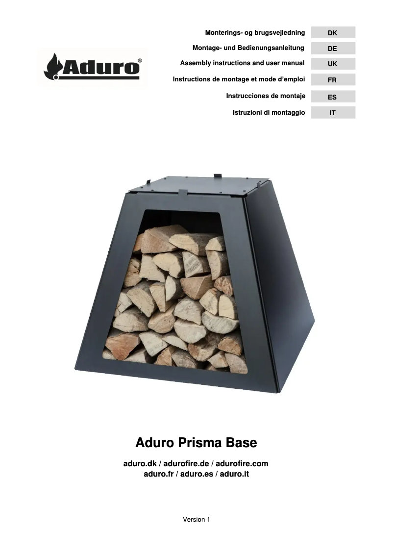 First page image of the manual for Prisma Base