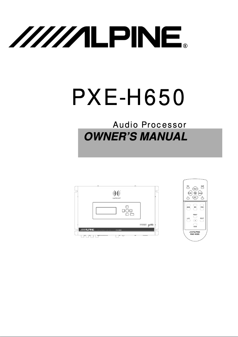 First page image of the manual for PXE-H650