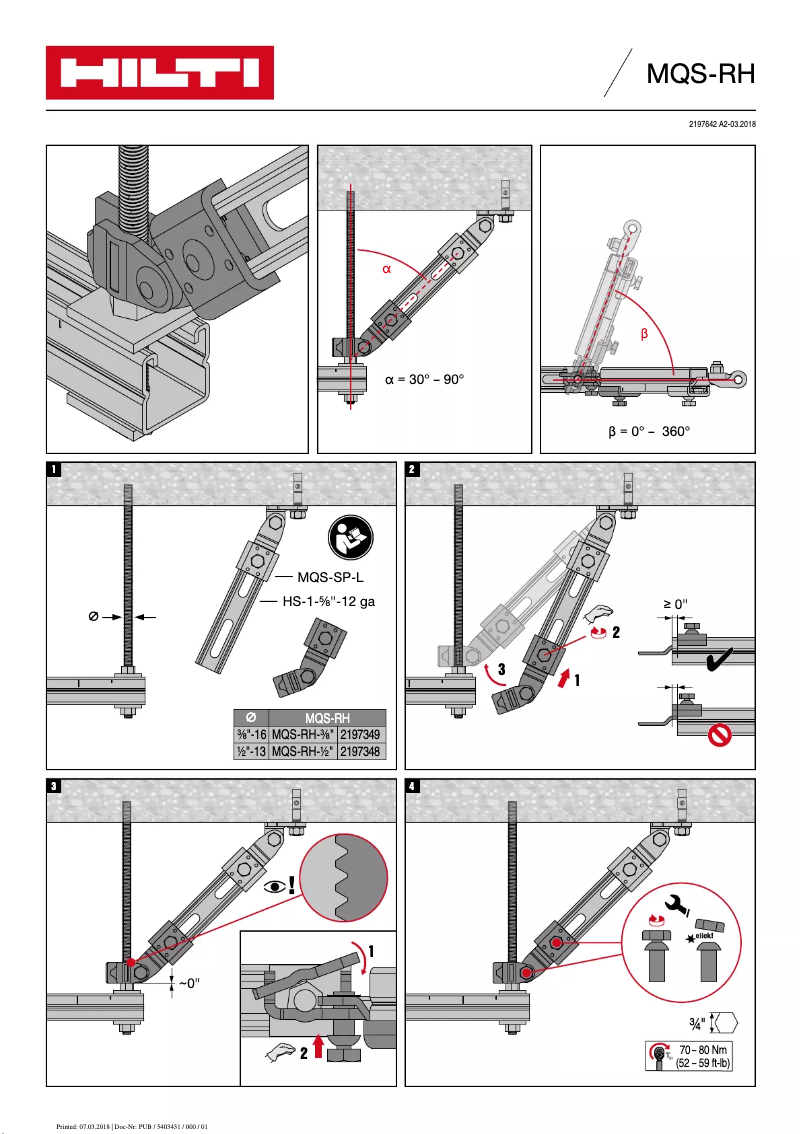 First page image of the manual for MQS-RH