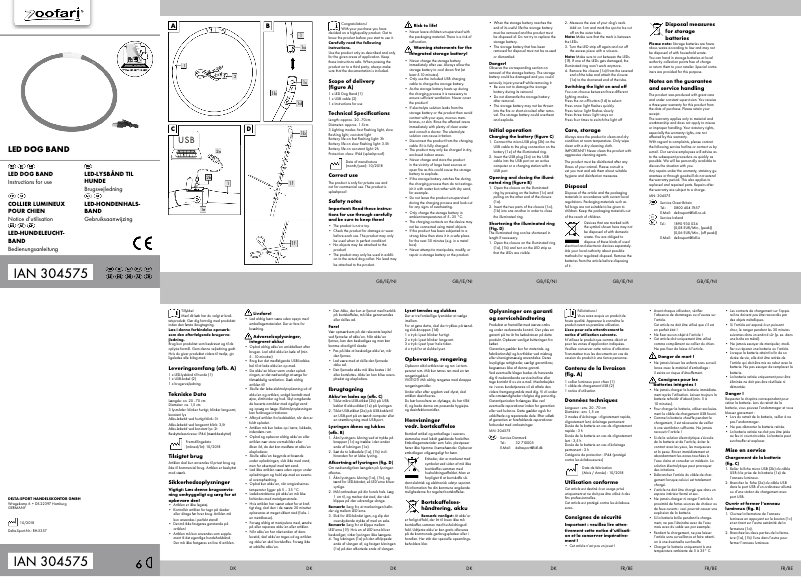 First page image of the manual for IAN 304575