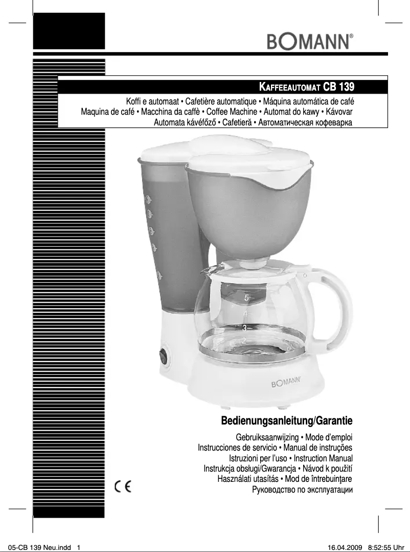 Page 1 of the manual User Manual Bomann CB 139