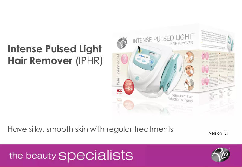 First page image of the manual for IPHR