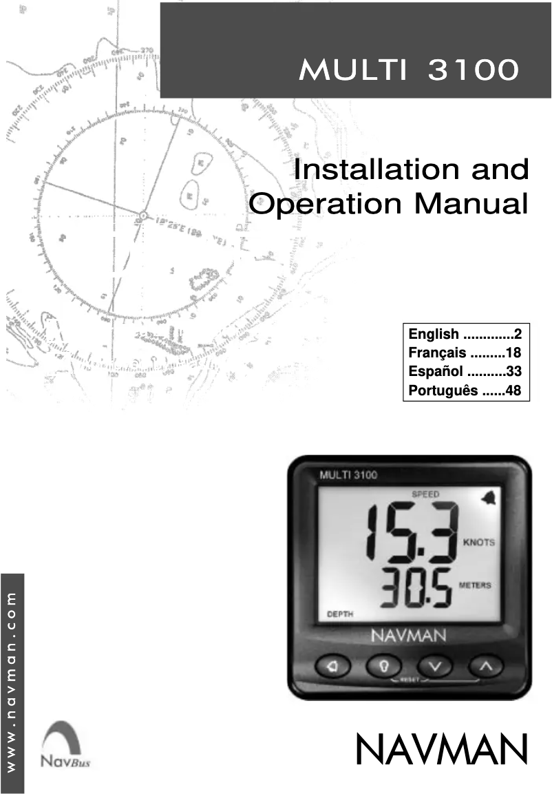 Page 1 of the manual User Manual Navman Multi 3100