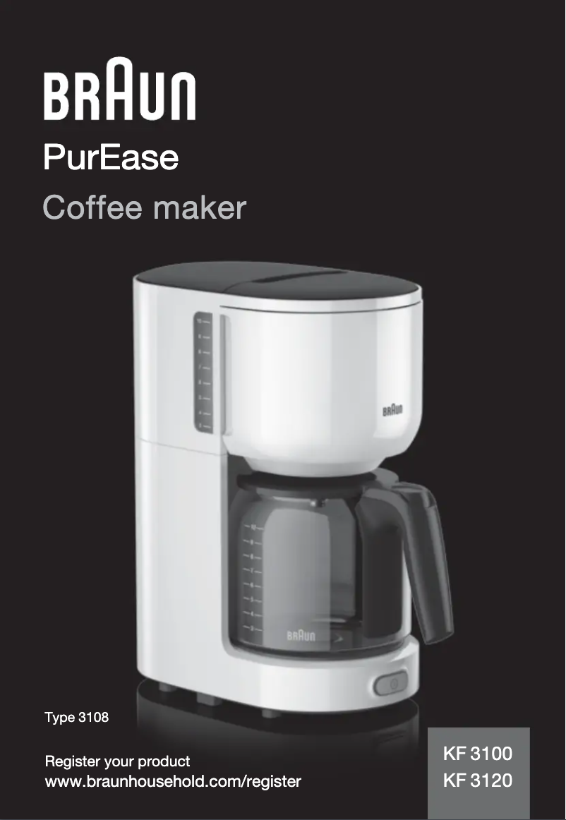 Page 1 of the manual User Manual Braun PurEase KF 3120 