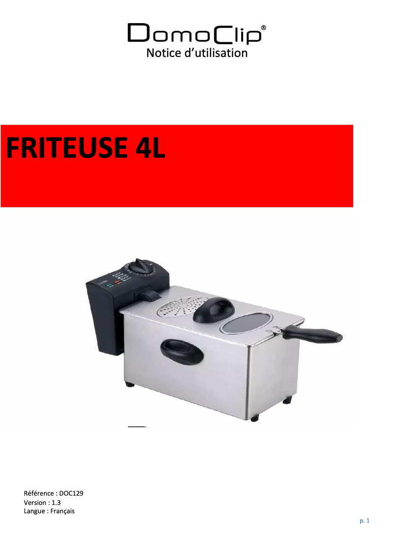 First page image of the manual for DOC129