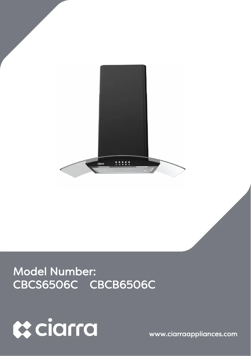 Page 1 of the manual User Manual Ciarra CBCS6506C
