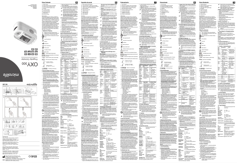 Image de la première page du manuel de l'appareil OXY 300