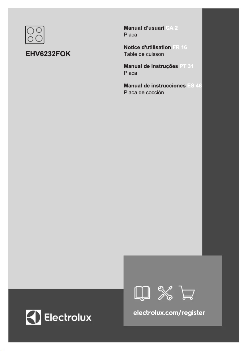 First page image of the manual for EHV6232FOK