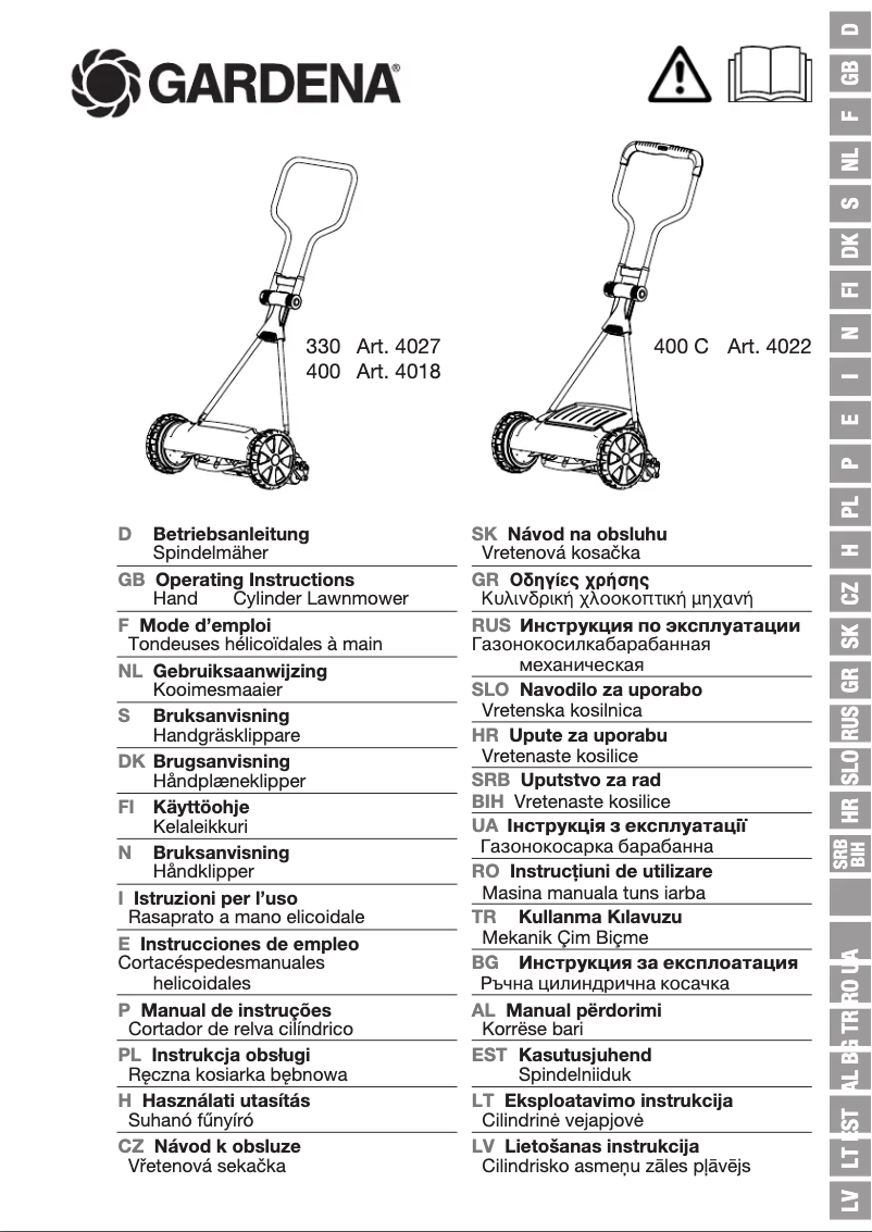 Page 1 of the manual User Manual Gardena 330 Classic