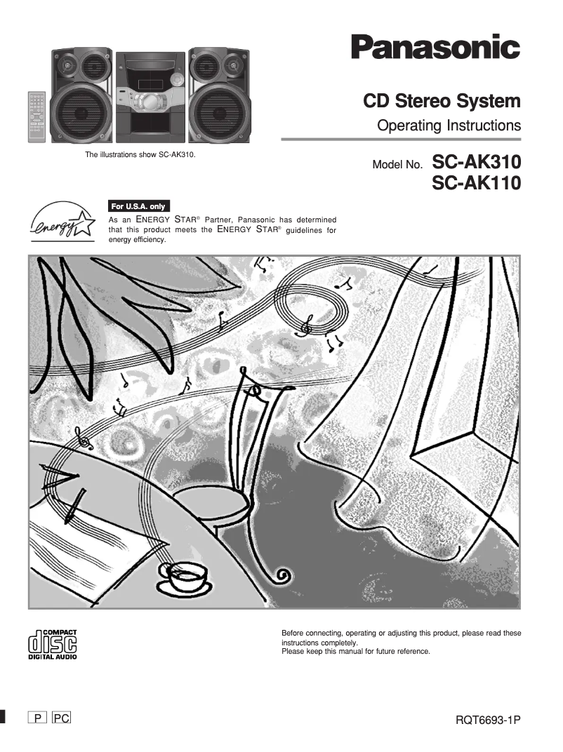 First page image of the manual for SC-AK310